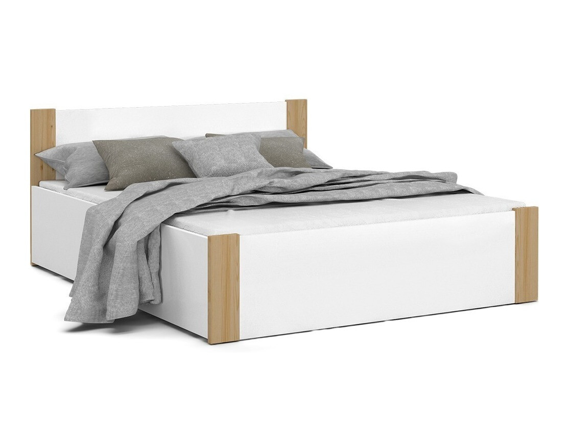 Cama Aurora 154 (Blanco + Pino)