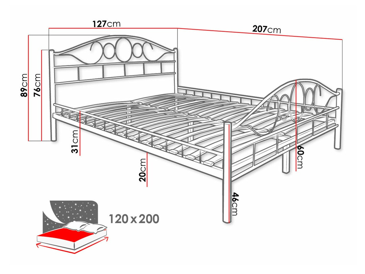 Cama Elmira 100 (Negro)