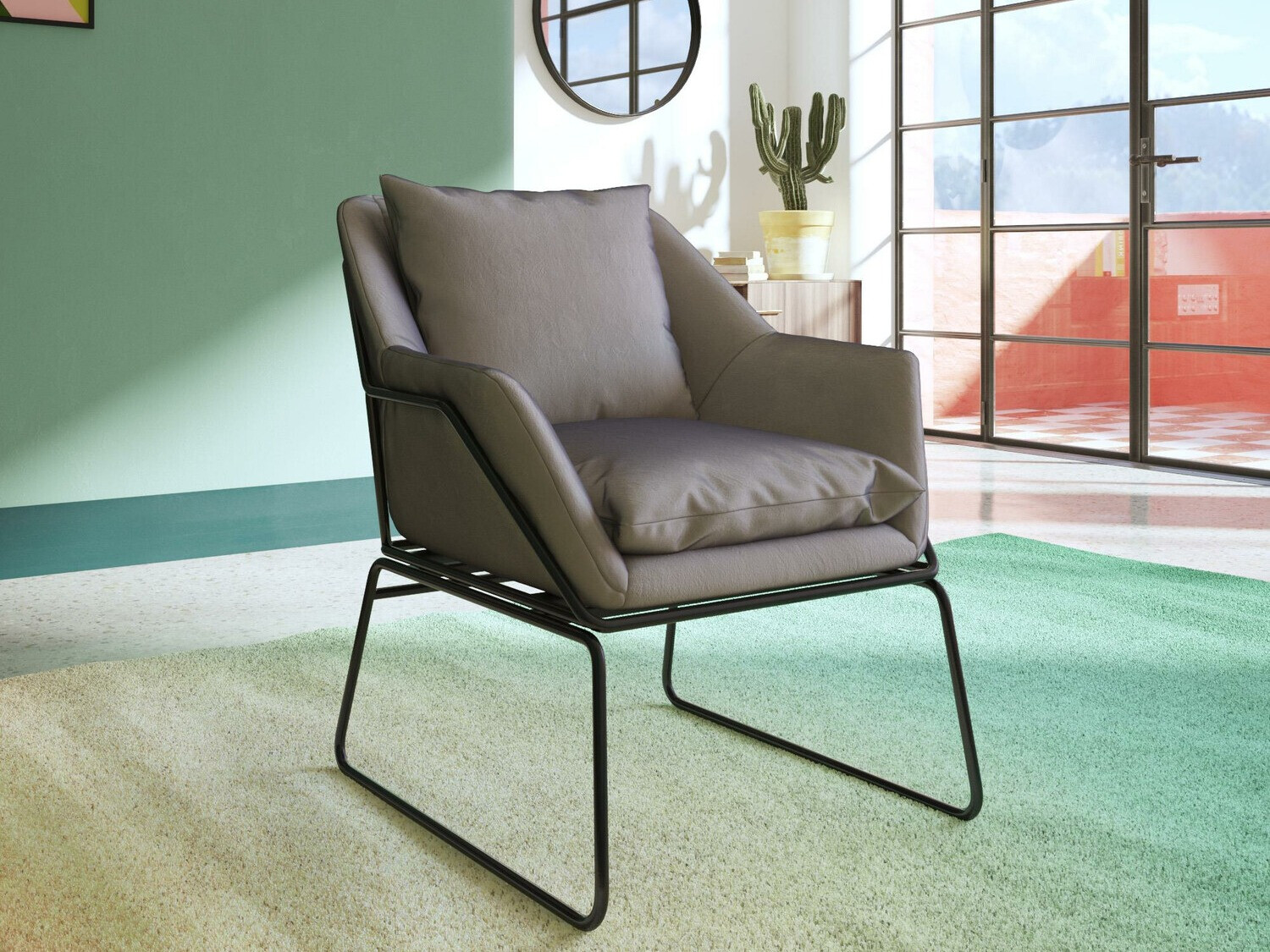 Sillón Tulsa 302 (Gris + Negro)