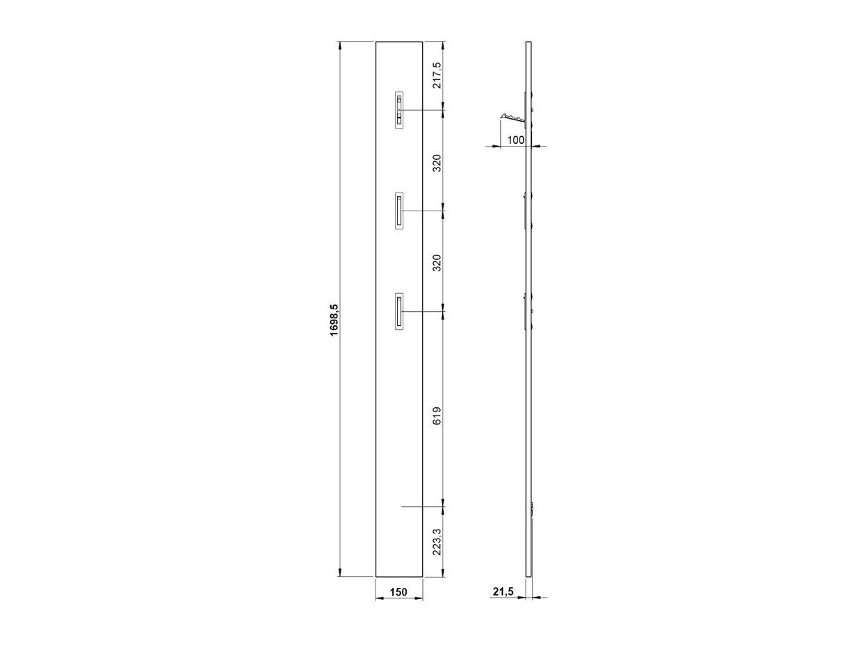 Perchero Cirsale 100 (Blanco)