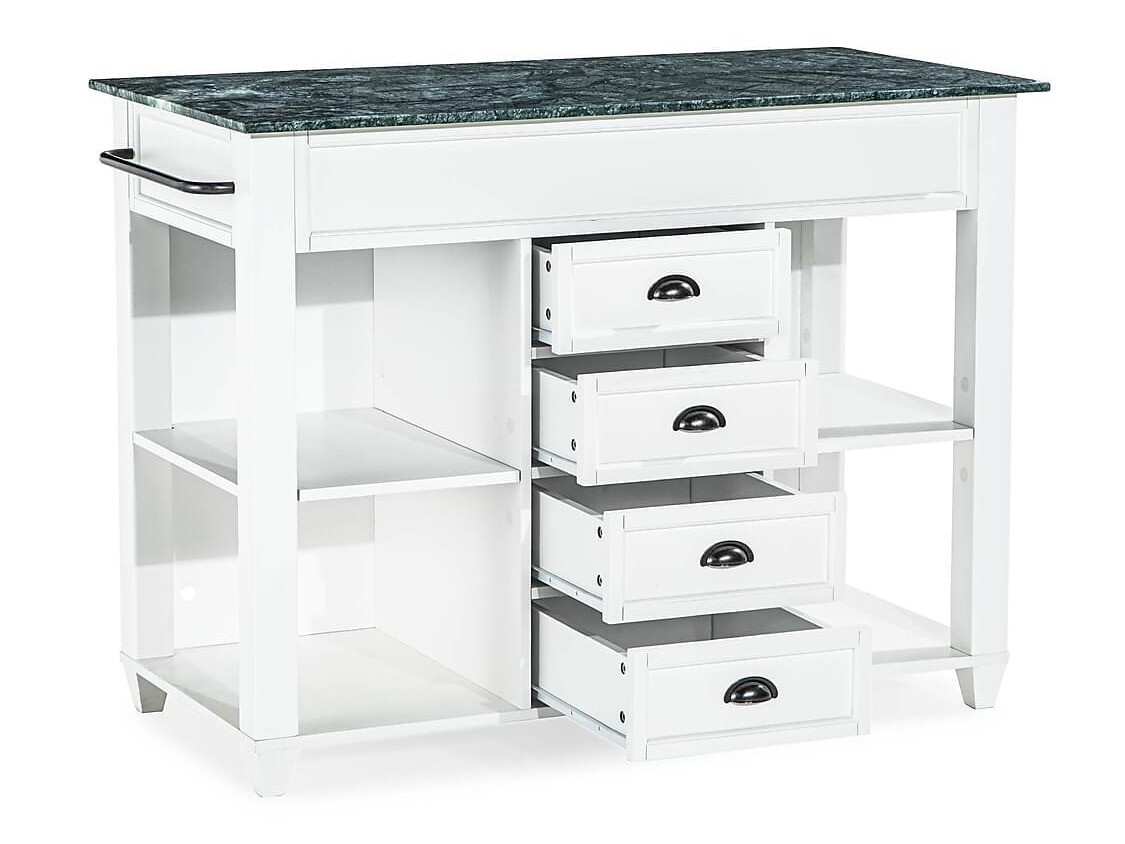 Mesa de bar Riverton 436 (Mármol gris + Blanco)