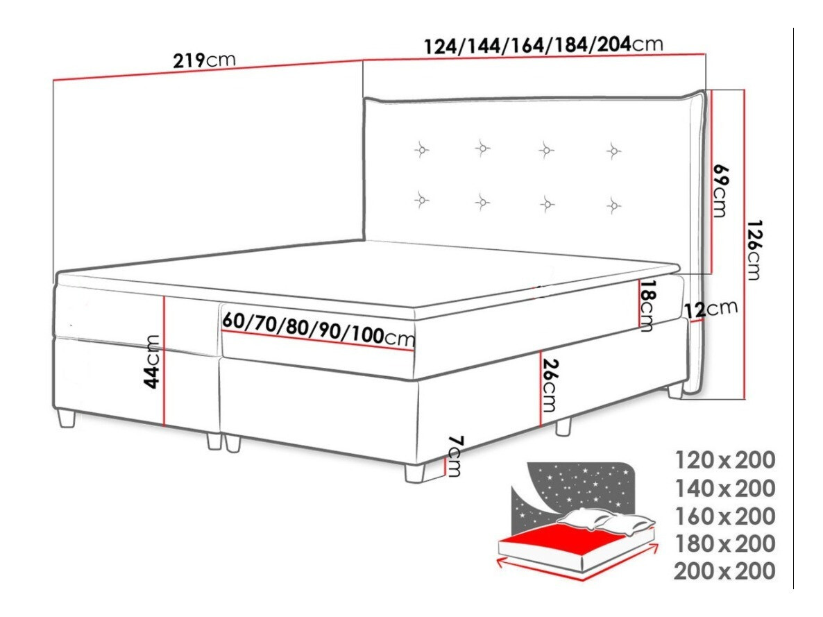 Cama continental Baltimore 151 (Uttario Velvet 2979)