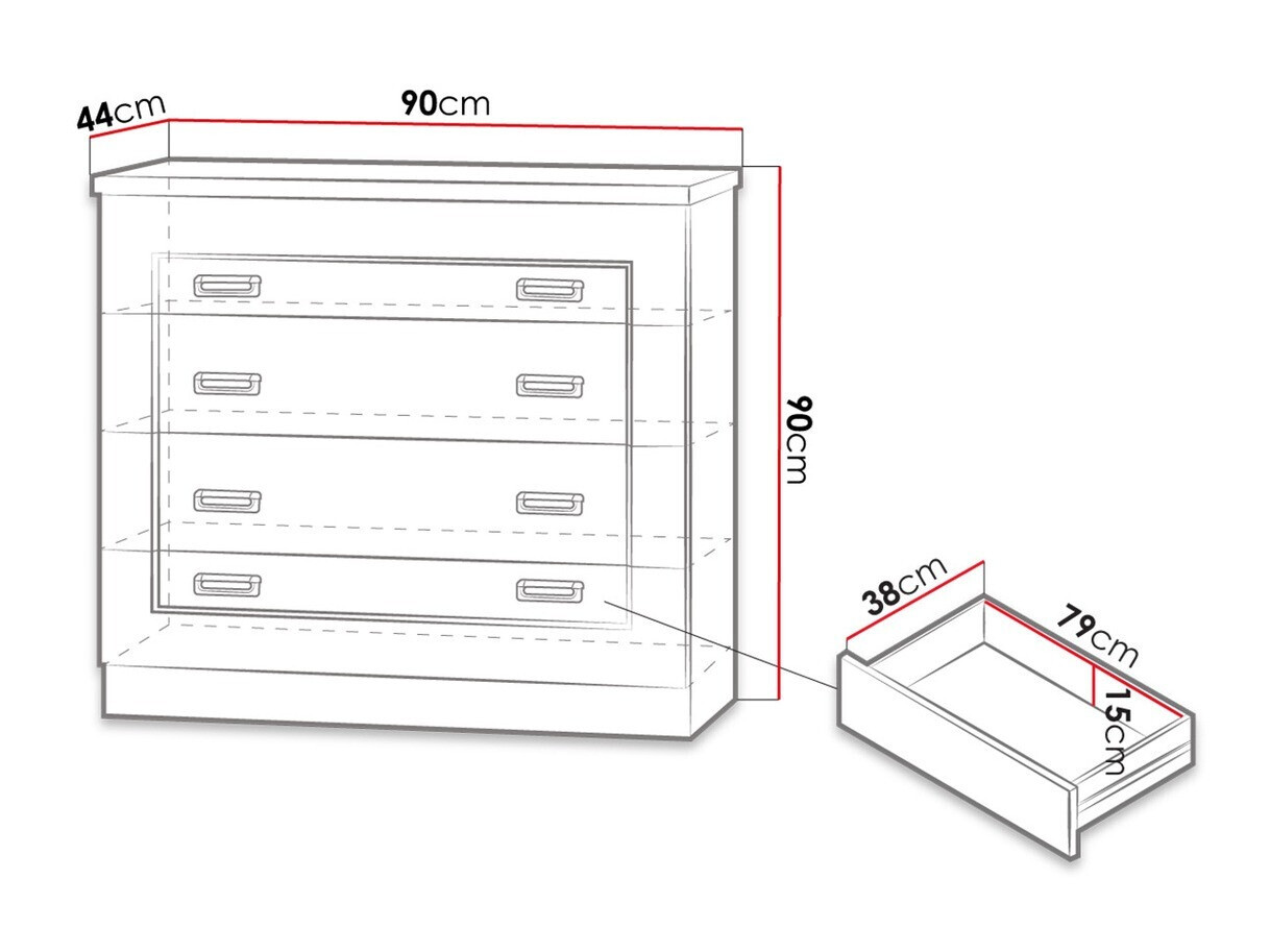Cómoda Lircava 100 (Roble de lefkada)