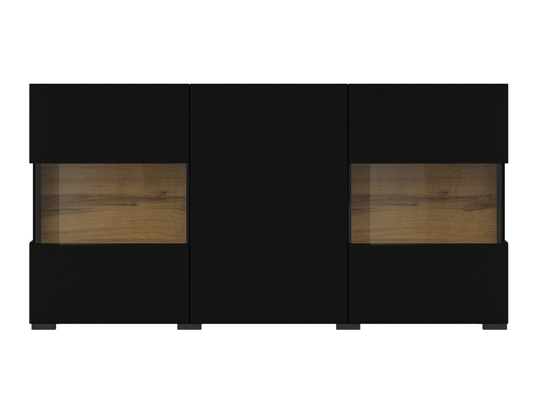 Aparador Revmiru 102 (Negro + Roble wotan)