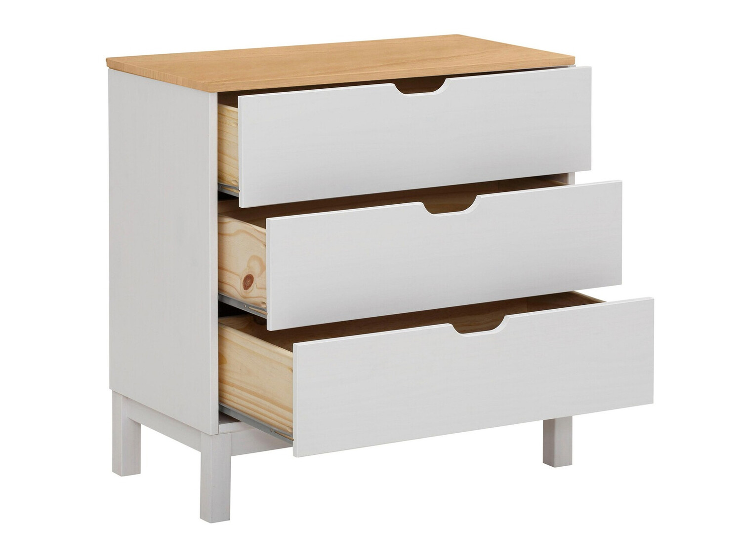 Cómoda Denton 544 (Blanco + Marrón)