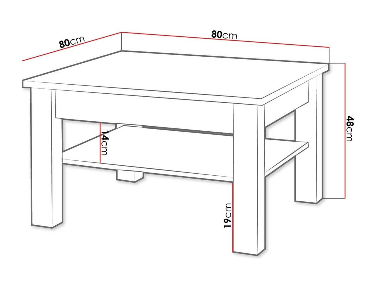 Mesa de centro Melfeli 115 (Milano roble)