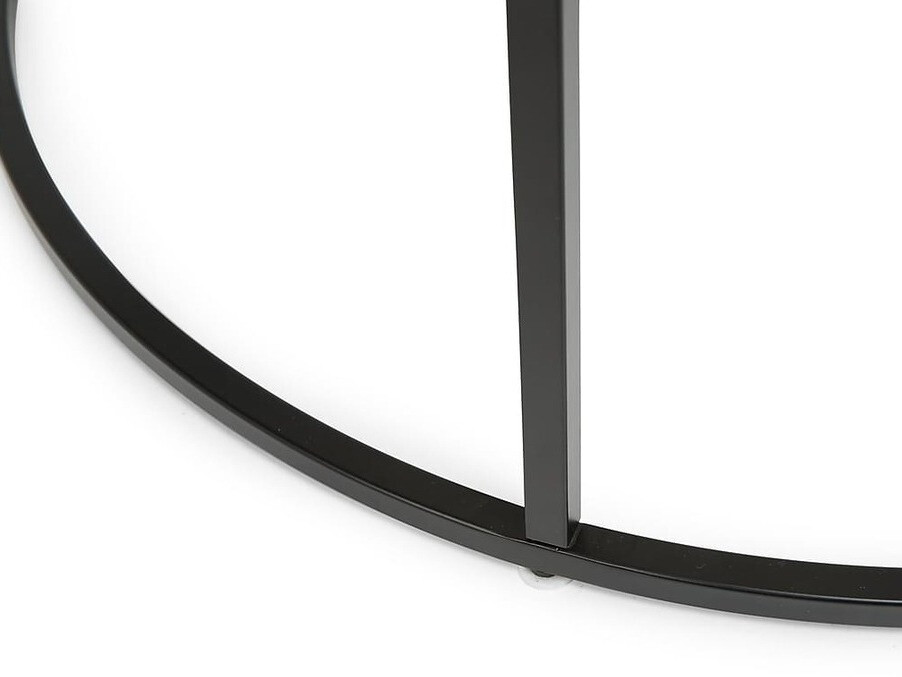 Mesa de centro Scandinavian Choice 828 (Negro + Mármol blanco)