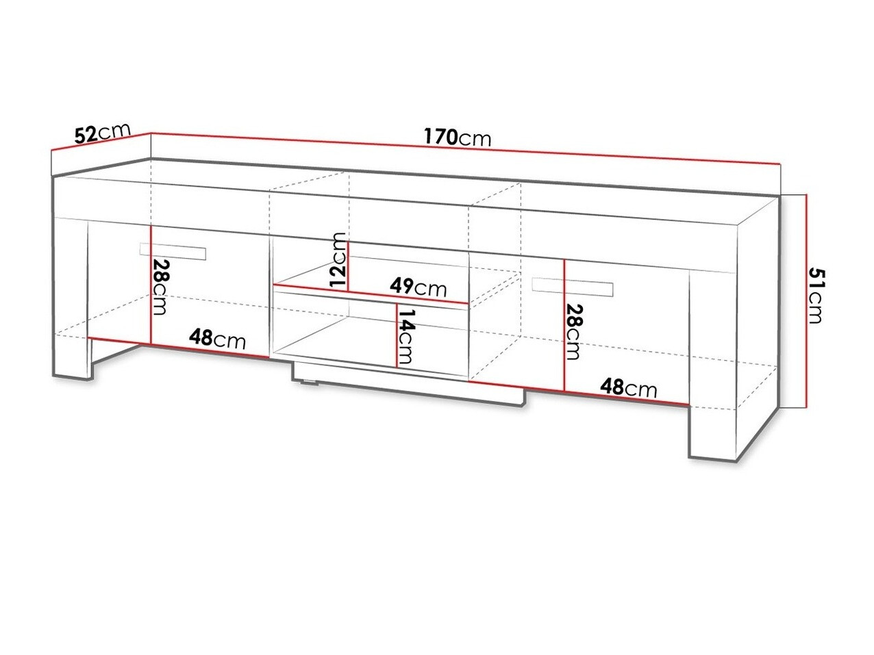 Mueble TV Melfeli 111 (Roble Sonoma)