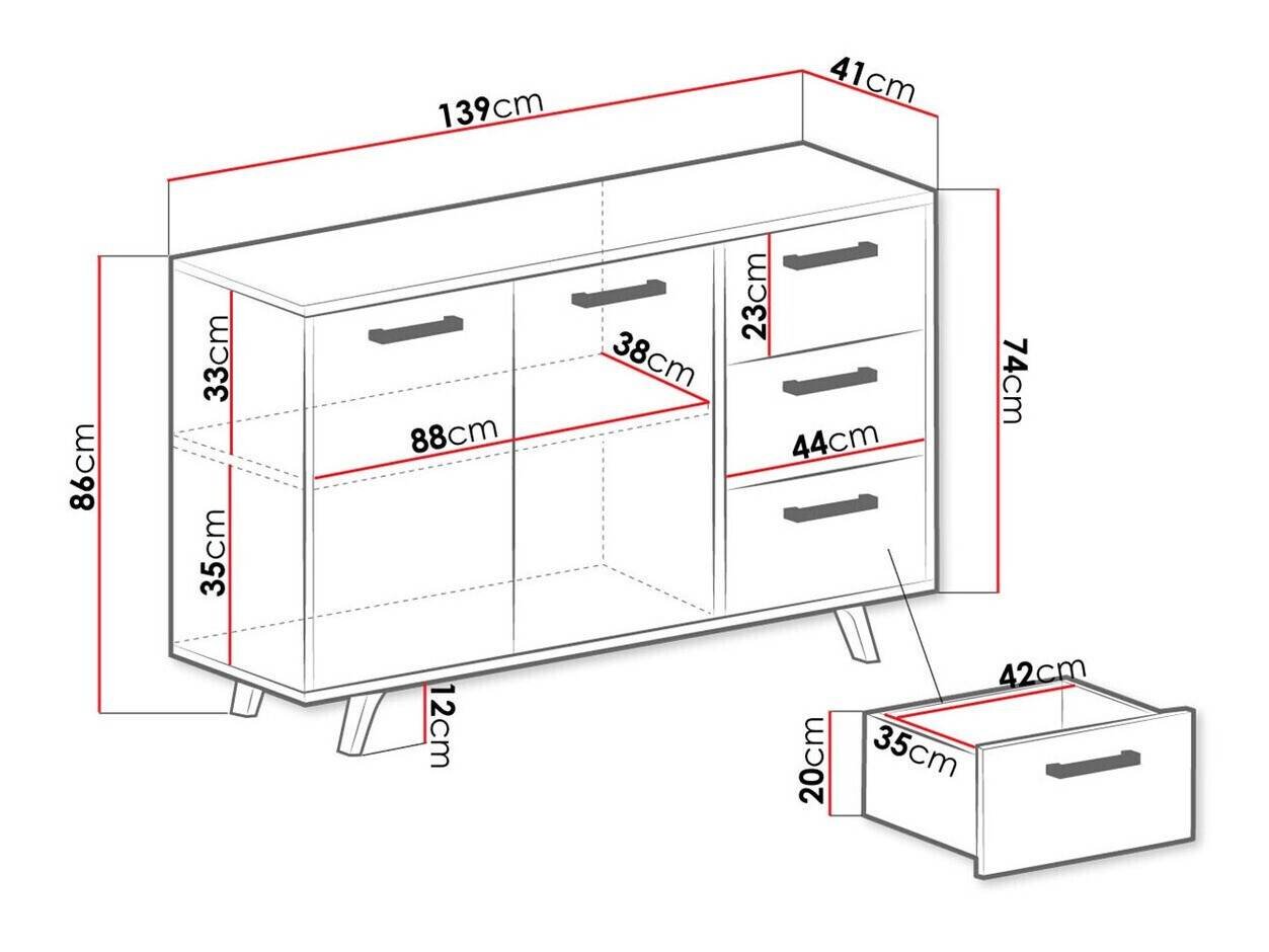 Cómoda Rosa (Púrpura + Dorado)