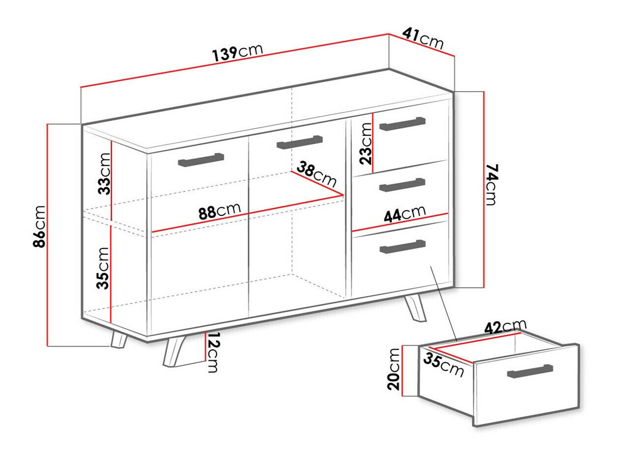 Cómoda Rosa (Verde + Dorado)