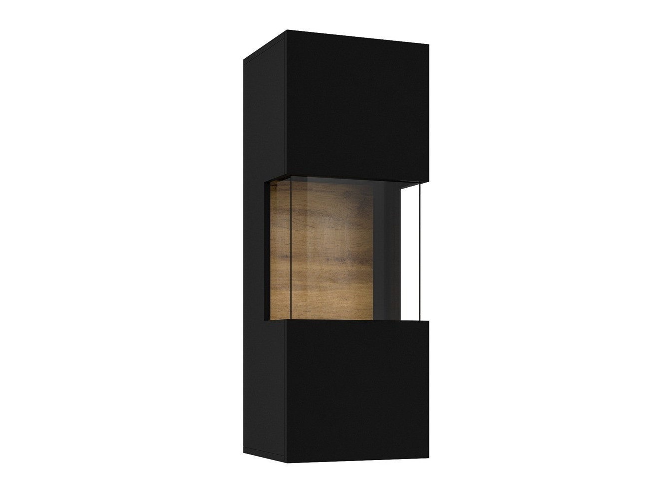 Armario de pared Revmiru 101 (Negro + Roble wotan)
