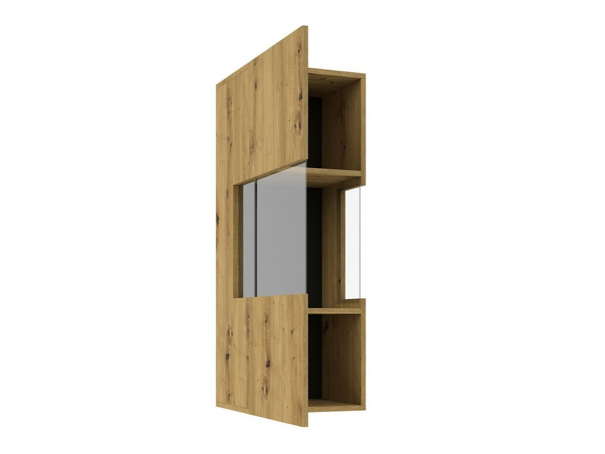 Armario de pared Revmiru 101 (Negro + Roble wotan)