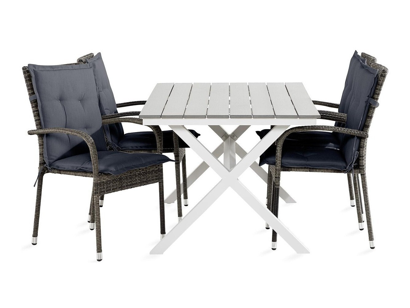 Conjunto de mesa y sillas Comfort Garden 1575 (Gris)