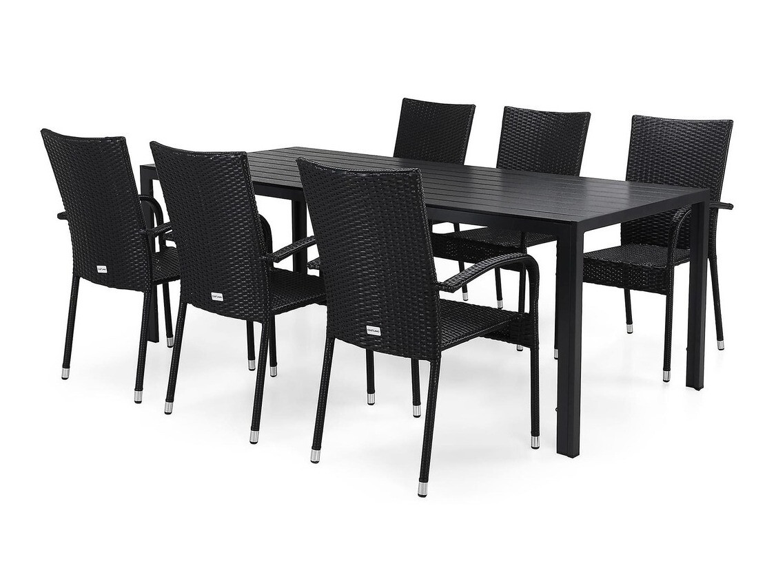 Conjunto de mesa y sillas Comfort Garden 1579 (Negro)