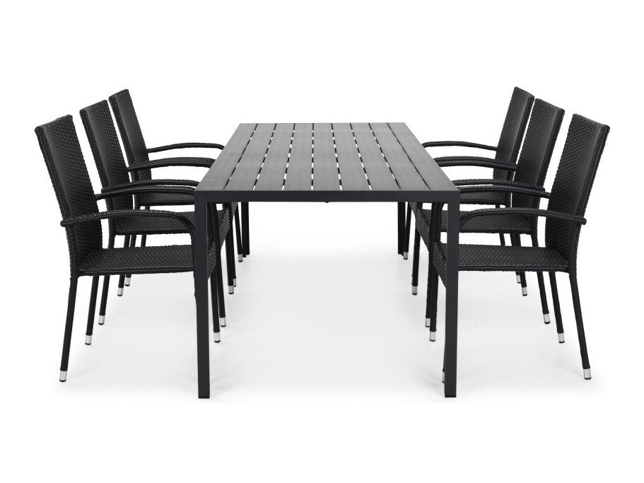 Conjunto de mesa y sillas Comfort Garden 1579 (Negro)