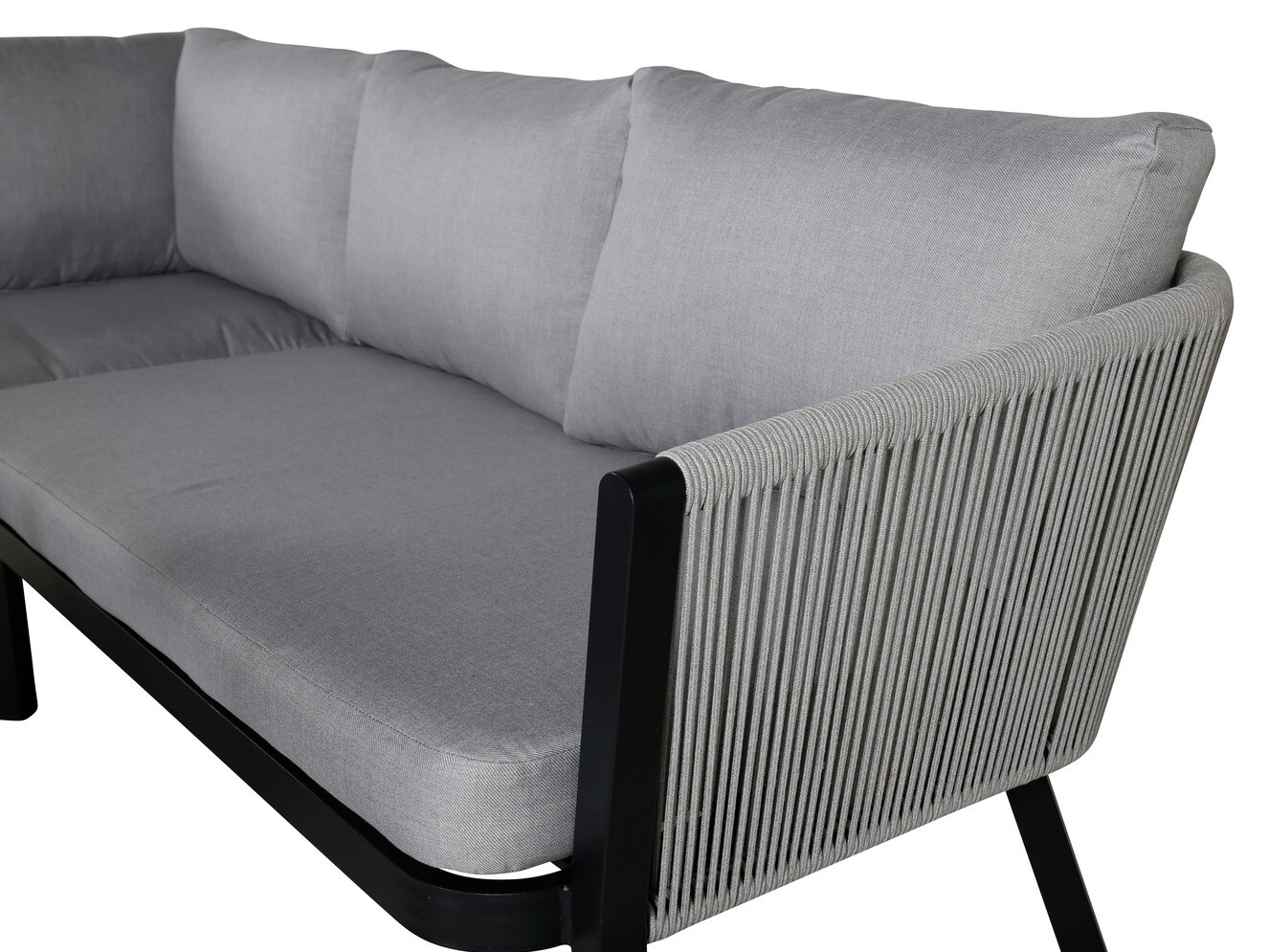 Conjunto de muebles de exterior Dallas 1069 (Negro + Gris claro)
