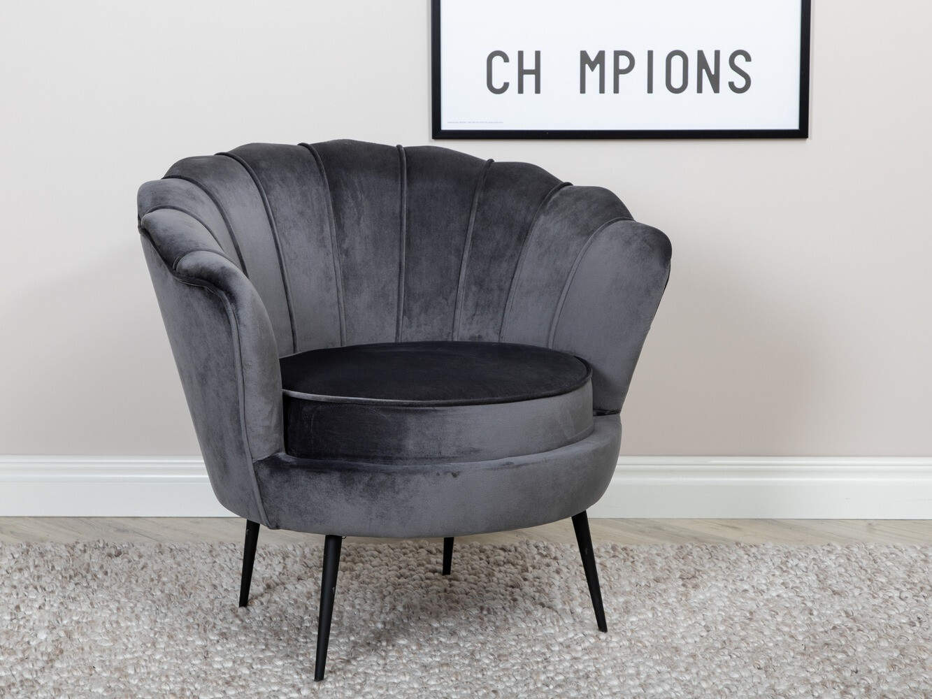 Sillón Dallas 1705 (Gris oscuro + Negro)