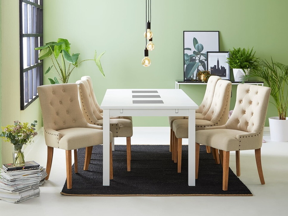 Conjunto de comedor Scandinavian Choice 571 (Beige + Marrón)