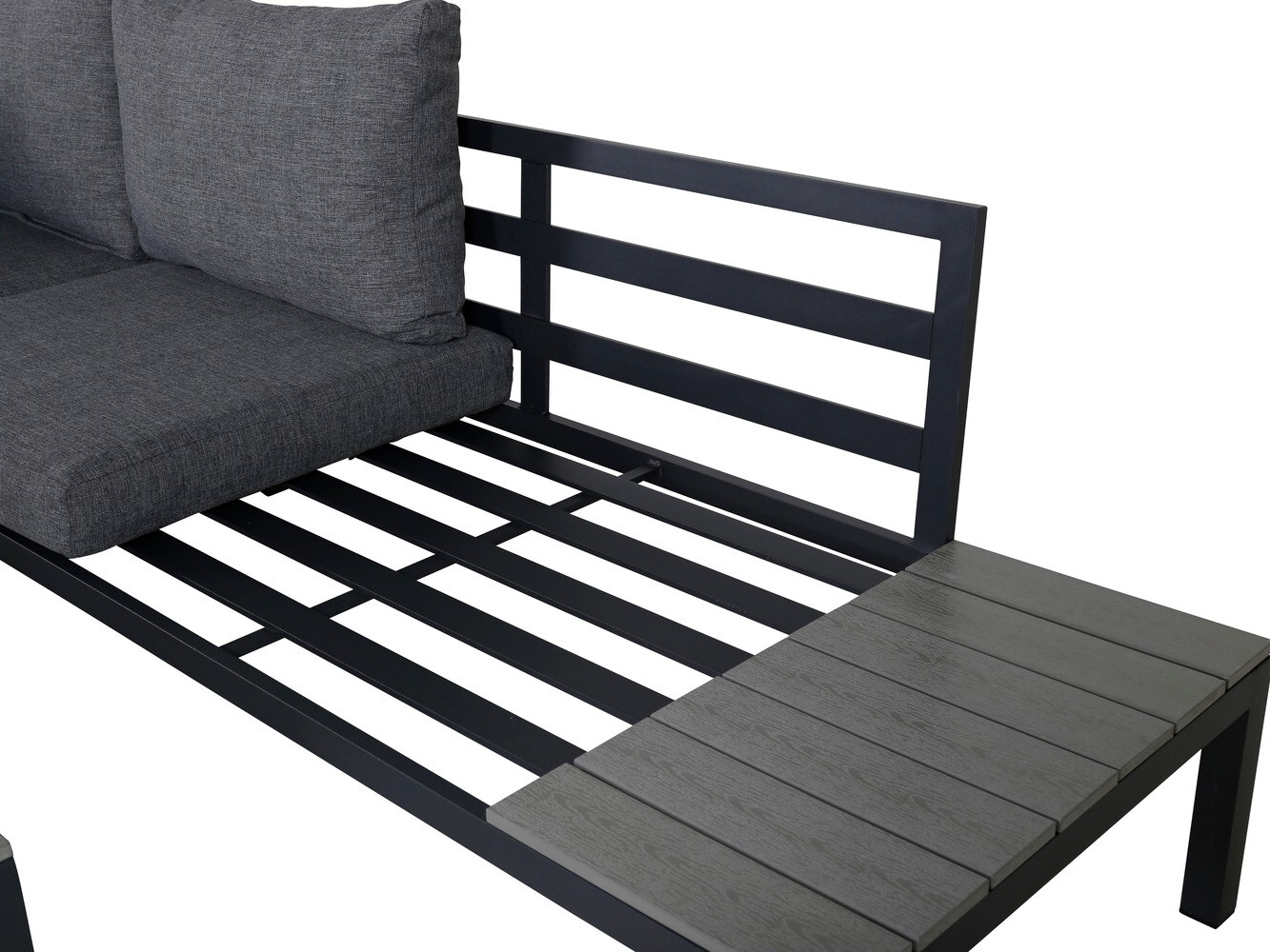 Conjunto de muebles de exterior Dallas 2158 (Negro + Gris)