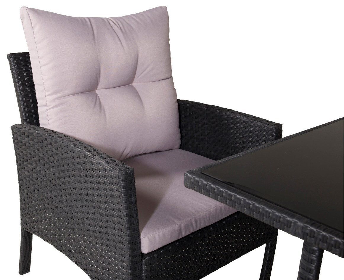 Conjunto de muebles de exterior Dallas 2473 (Negro + Gris)