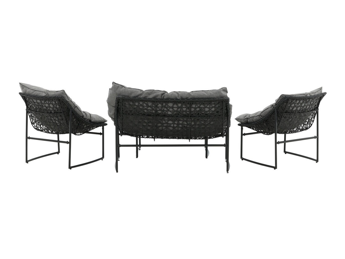 Conjunto de muebles de exterior Dallas 4732 (Negro + Gris)