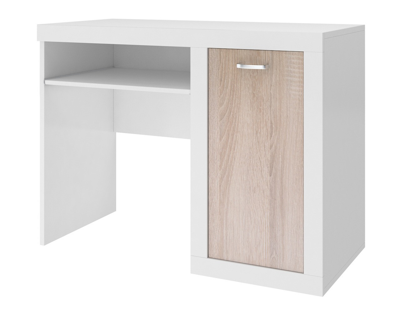 Mesa de oficina Tentive 102 (Blanco + Roble Sonoma)
