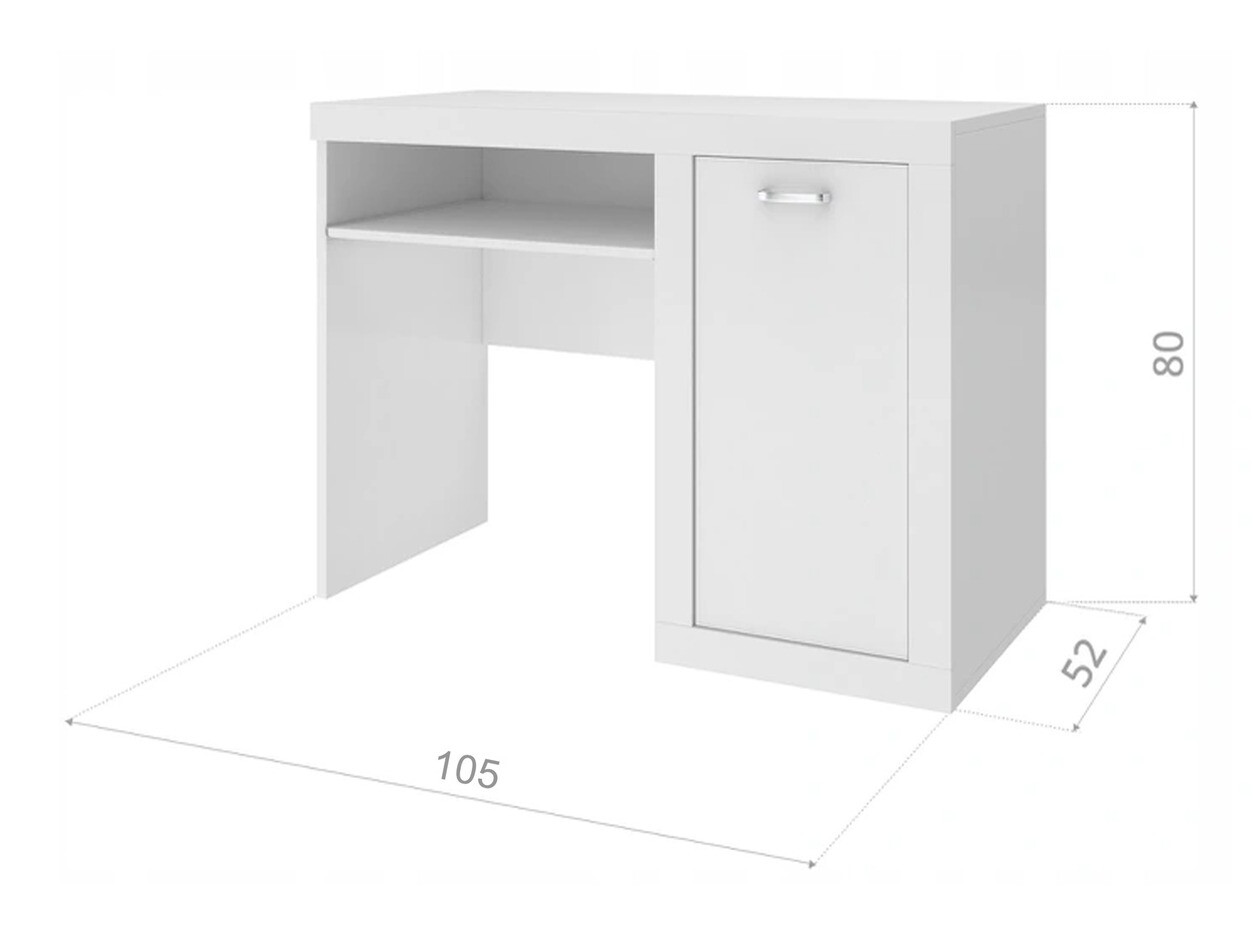Mesa de oficina Tentive 102 (Blanco + Rosa)
