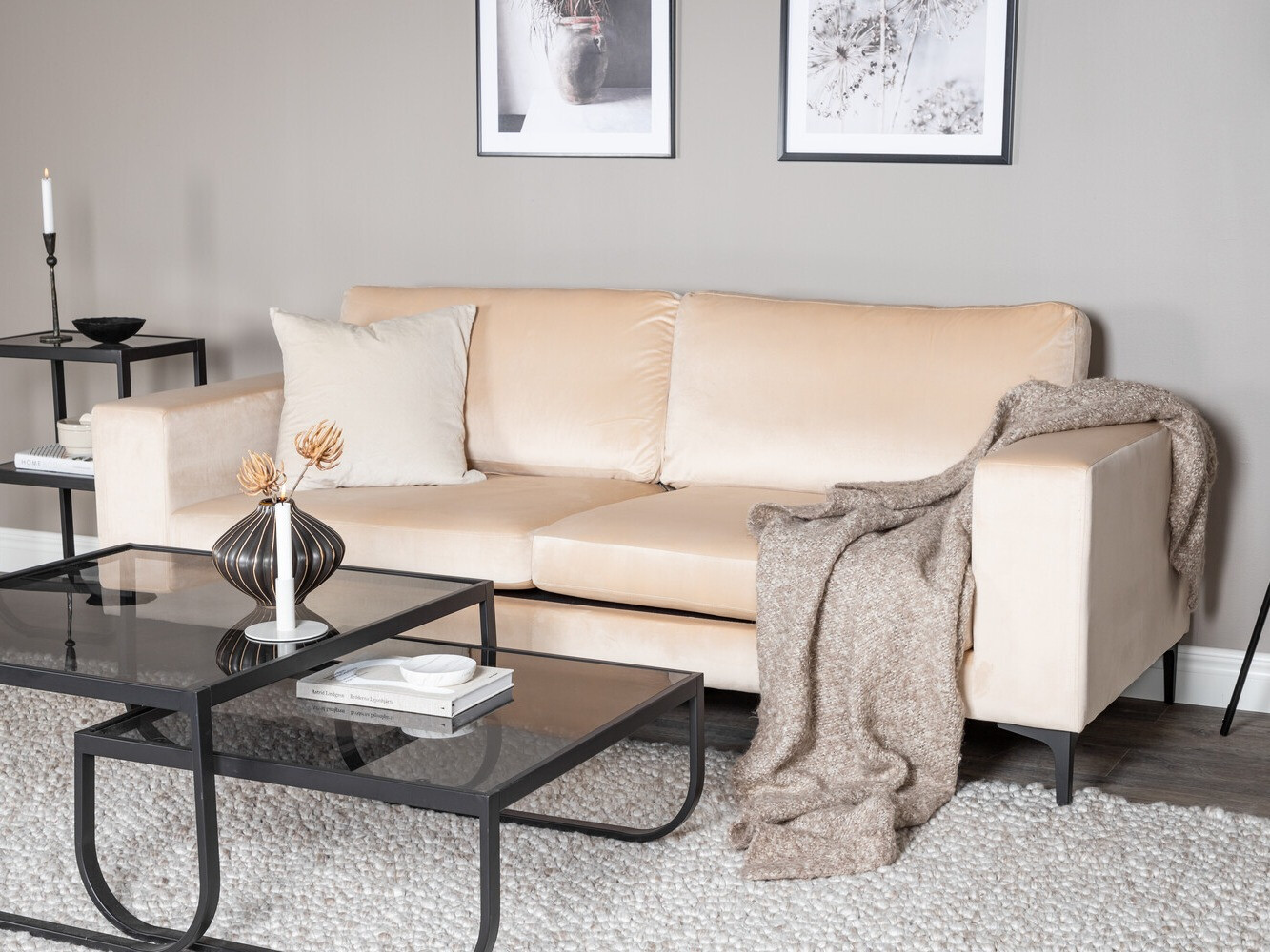 Sofá Dallas 2910 (Beige + Negro)