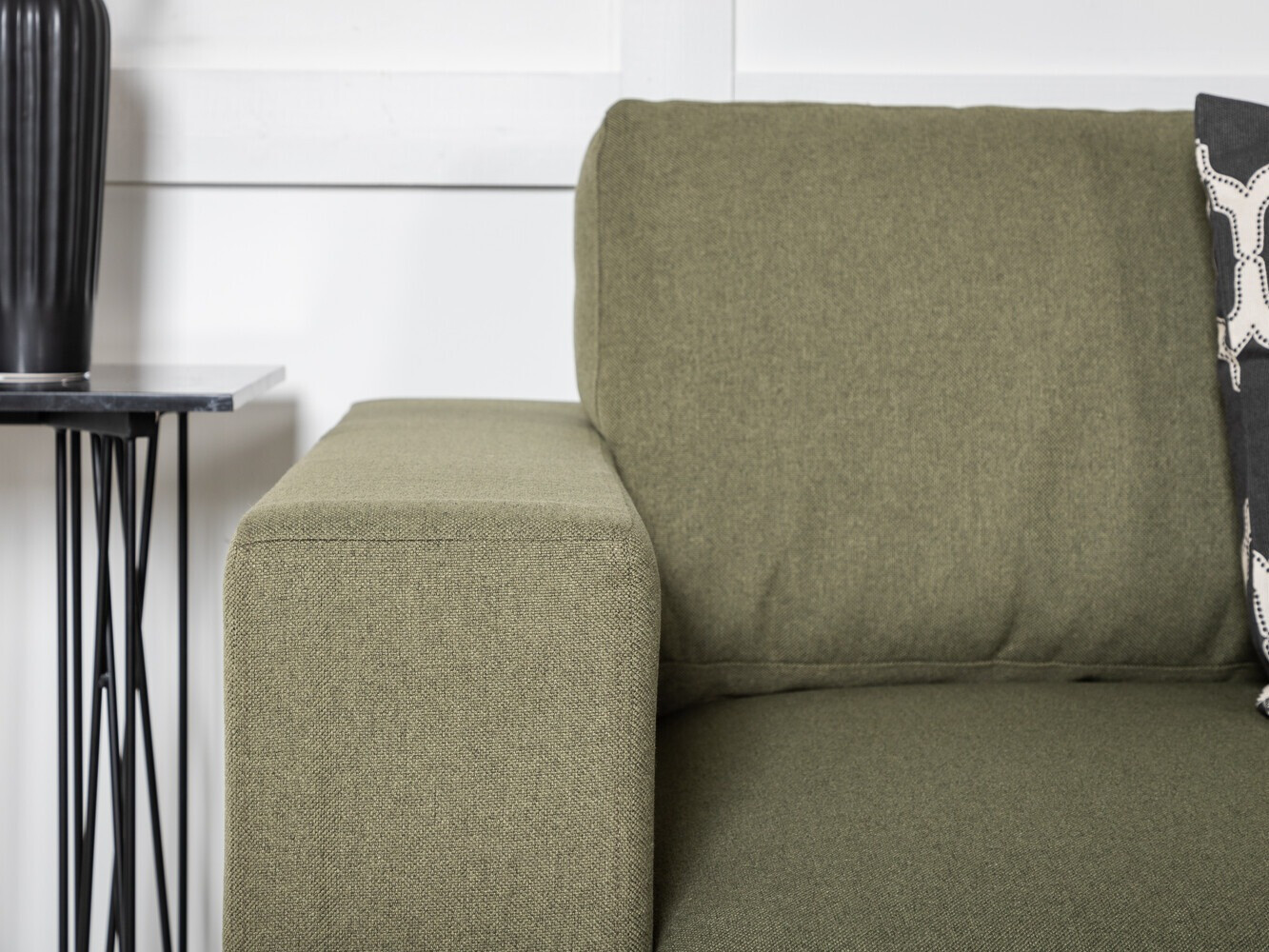 Sofá Dallas 2910 (Verde polvoriento + Negro)