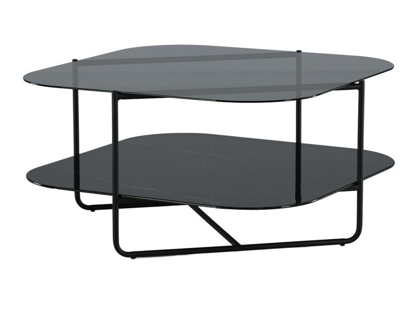 Mesa de centro Dallas 2956 (Mármol negro + Negro)
