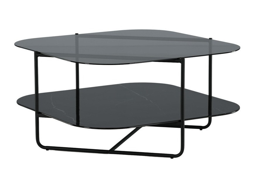 Mesa de centro Dallas 2956 (Mármol negro + Negro)