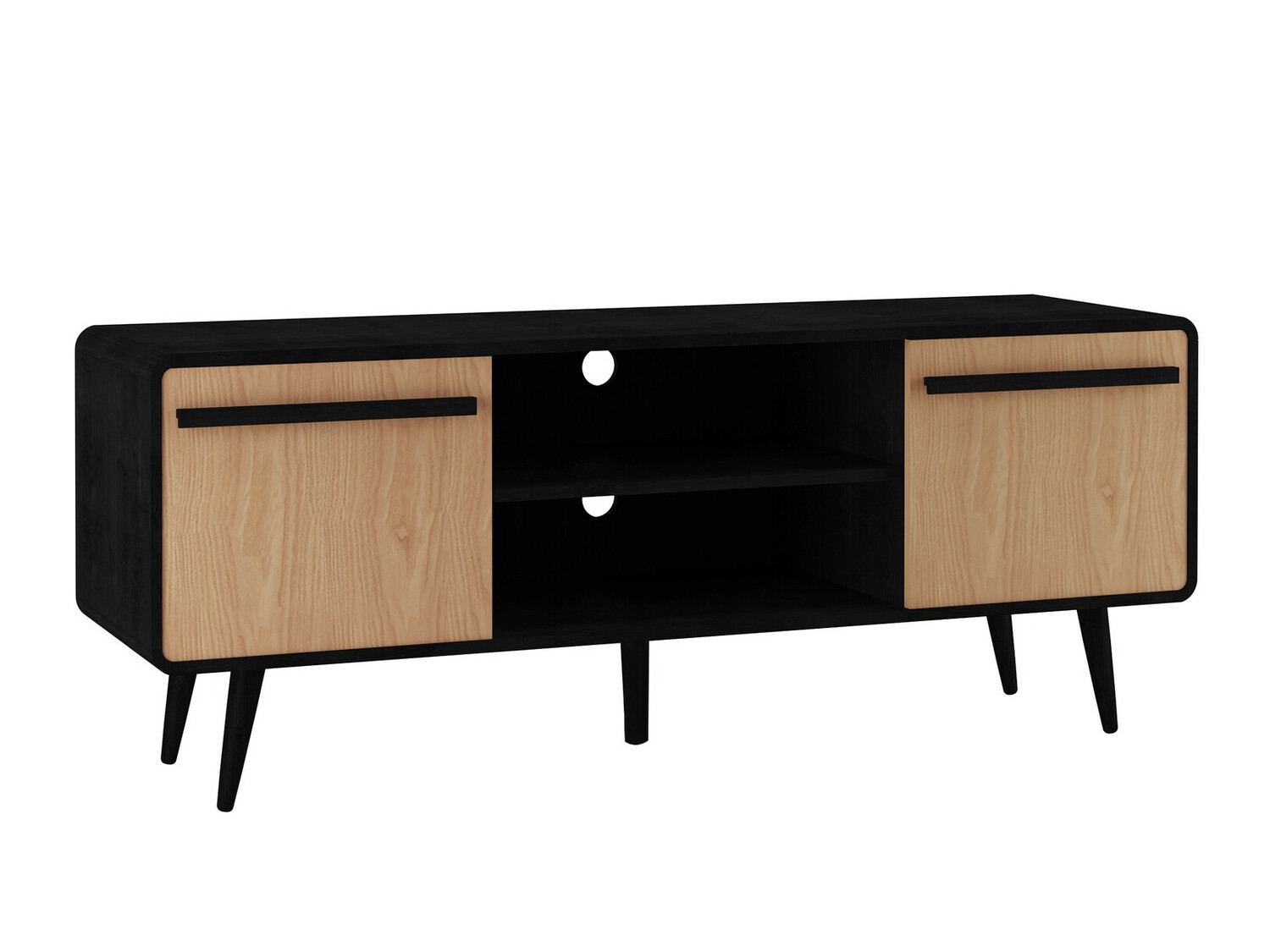 Mueble TV Denton 359 (Negro + Roble)