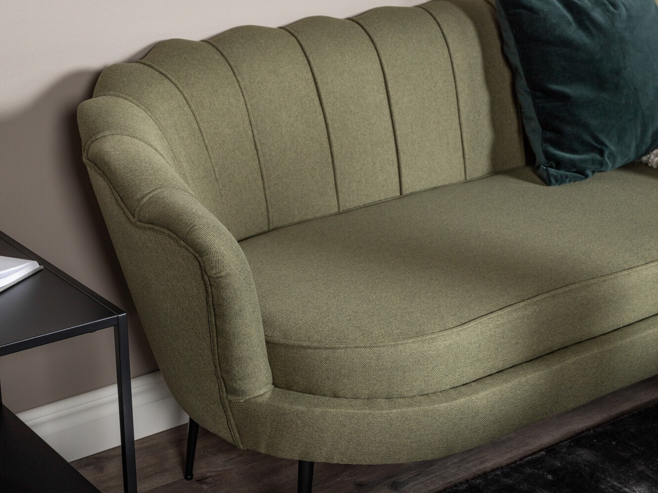 Sofá Dallas 2917 (Verde polvoriento + Negro)