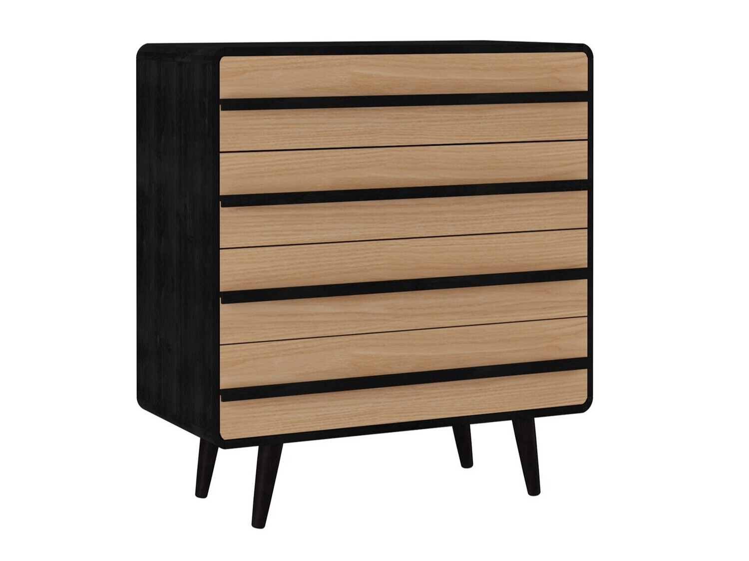 Cómoda Denton 566 (Negro + Roble)