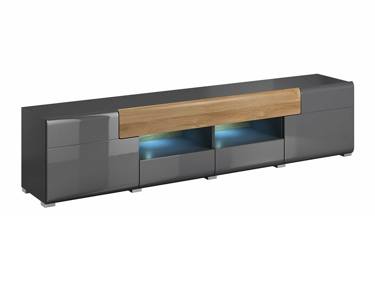 Mueble TV Torsone 113 (Antracita + Gloss antracita + Roble nieto)