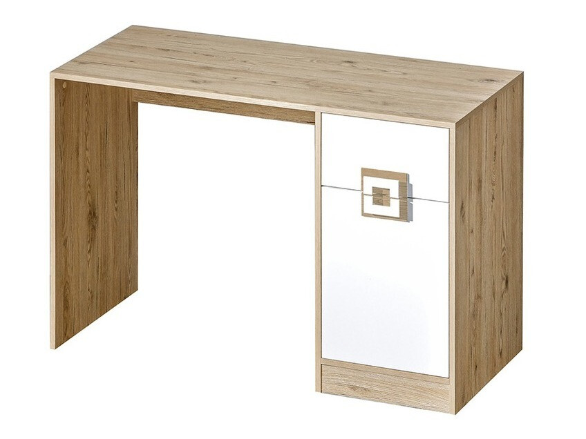 Mesa de oficina Balvire 110 (Roble claro + Blanco)