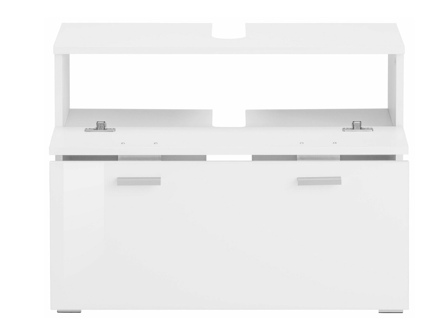 Armario de baño de pie para lavabo Denton 365 (Blanco brillante)