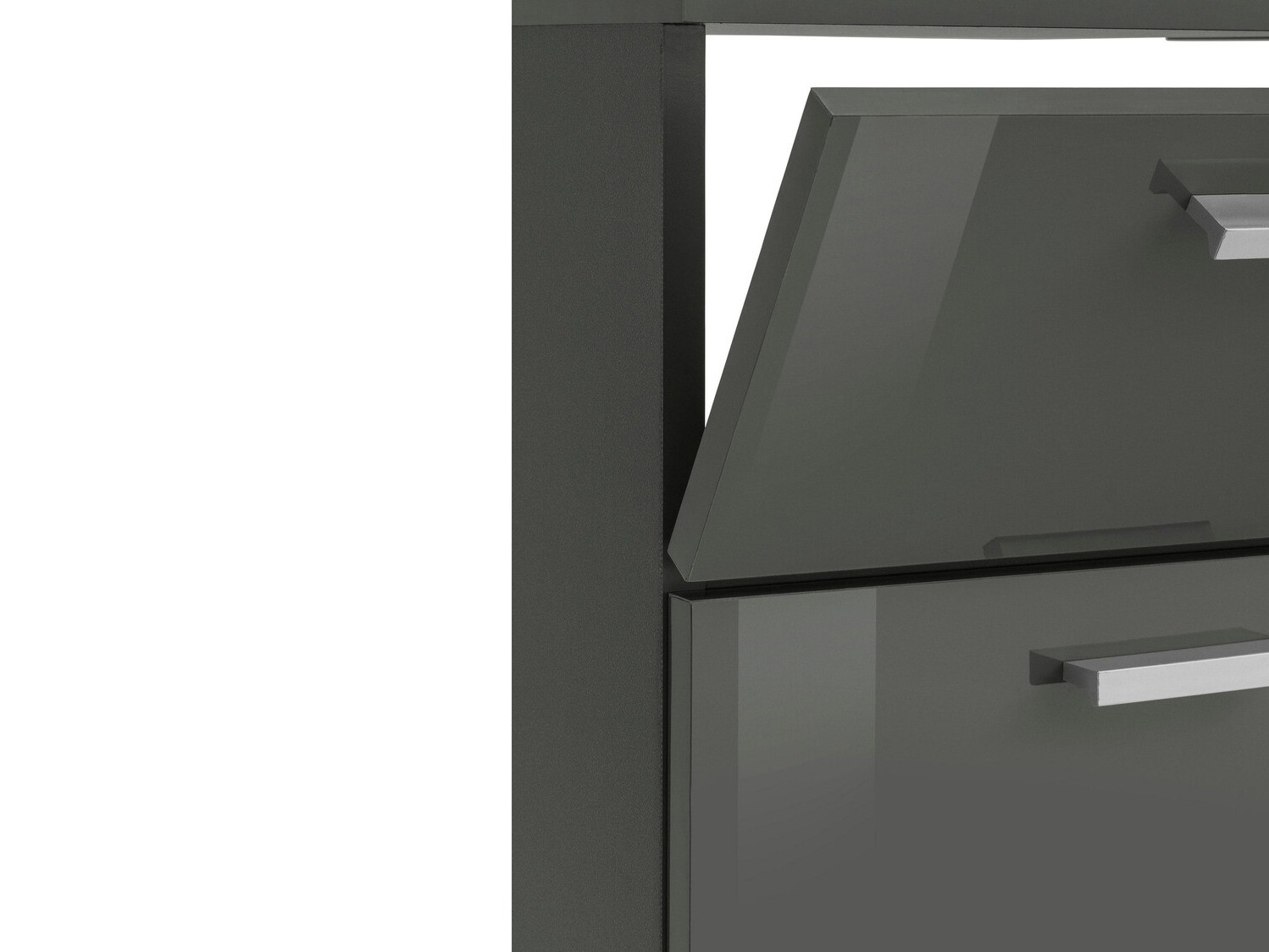 Armario de baño de pie para lavabo Denton 365 (Gris brillante)