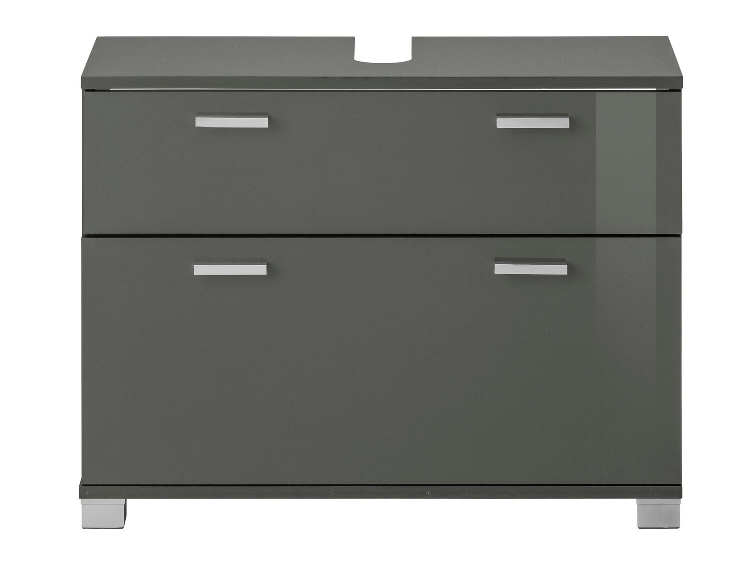 Armario de baño de pie para lavabo Denton 365 (Gris brillante)