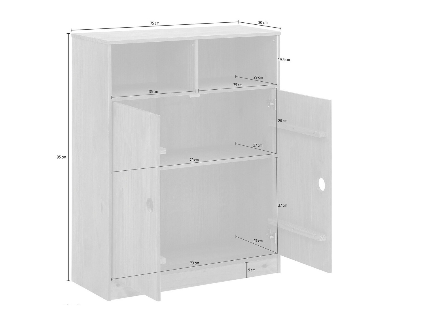 Aparador Ruvfiva 116 (Blanco)