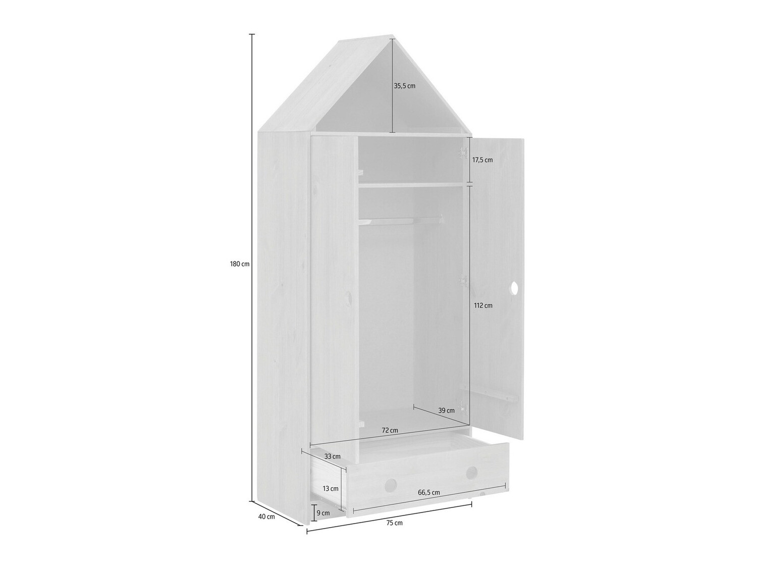 Armario Ruvfiva 119 (Gris)