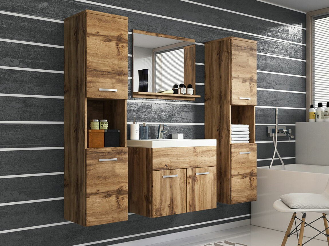 Conjunto de mueble de baño Sarasota 123 (Roble wotan)