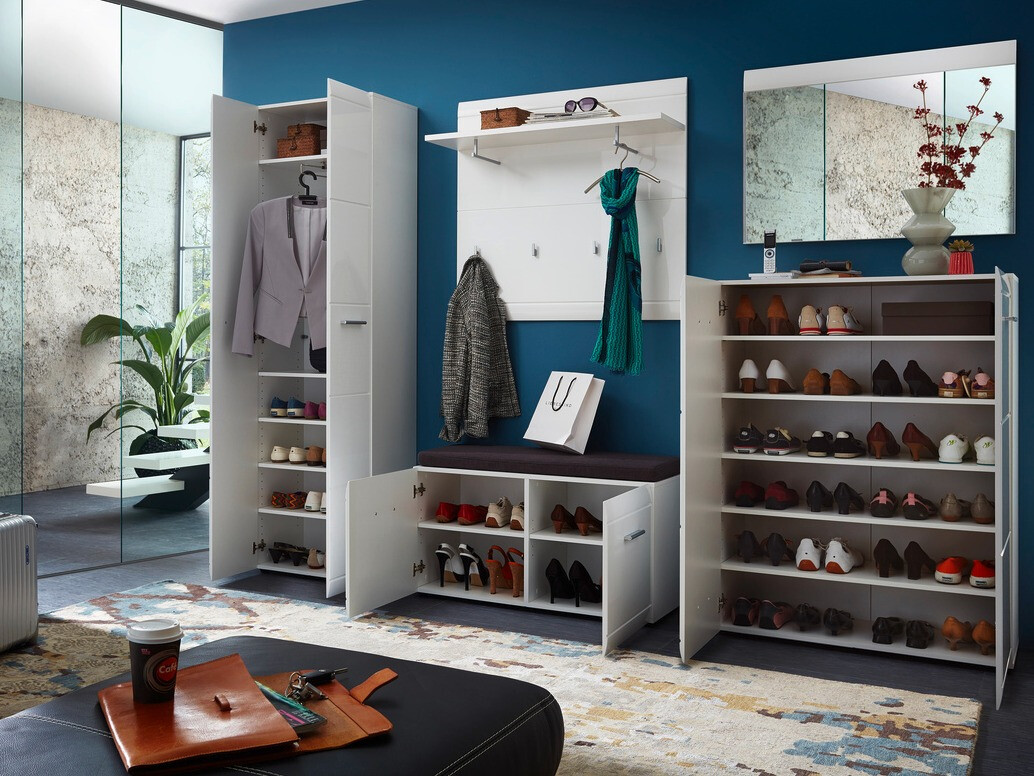 Estante para zapatos Livromu 102 (Blanco brillante)