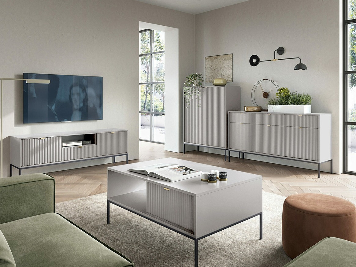 Cómoda Lima L105 (Gris + Negro)