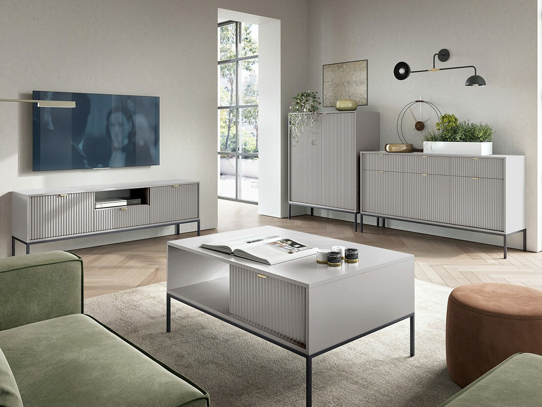 Mesa de centro Lima L104 (Gris + Negro)