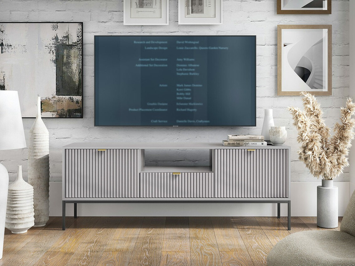 Mueble TV Lima L103 (Gris + Negro)