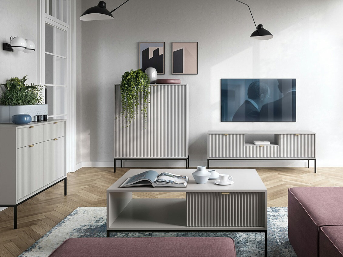 Mueble TV Lima L103 (Gris + Negro)