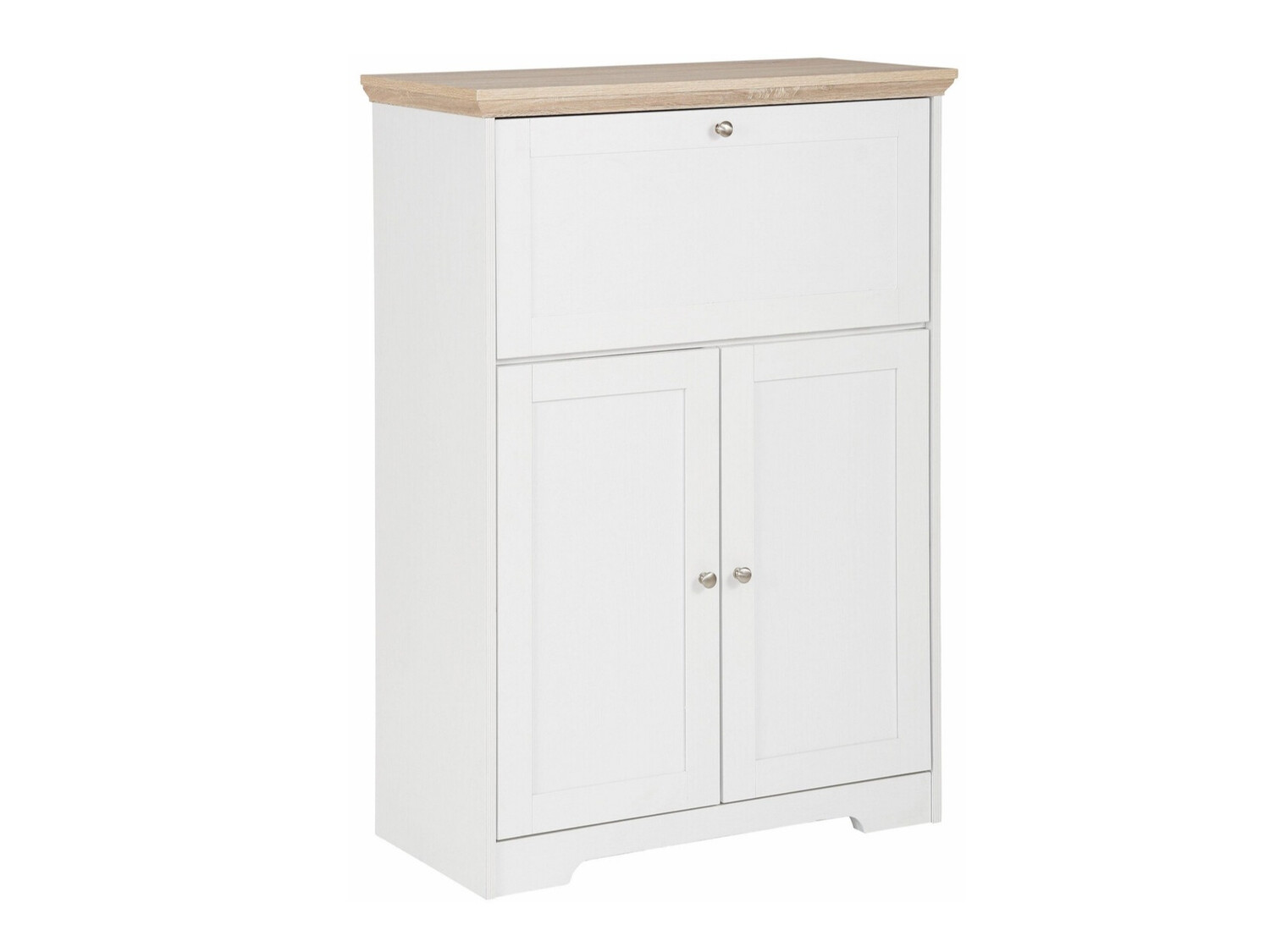 Aparador Odemela 107 (Blanco + Roble claro)