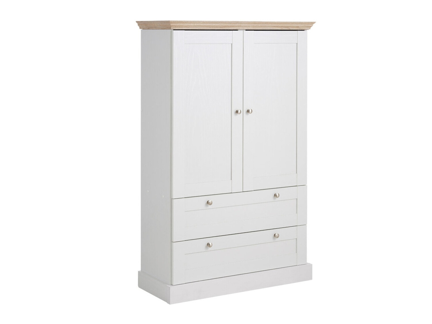 Cómoda Lirveri 102 (Blanco + Roble claro)