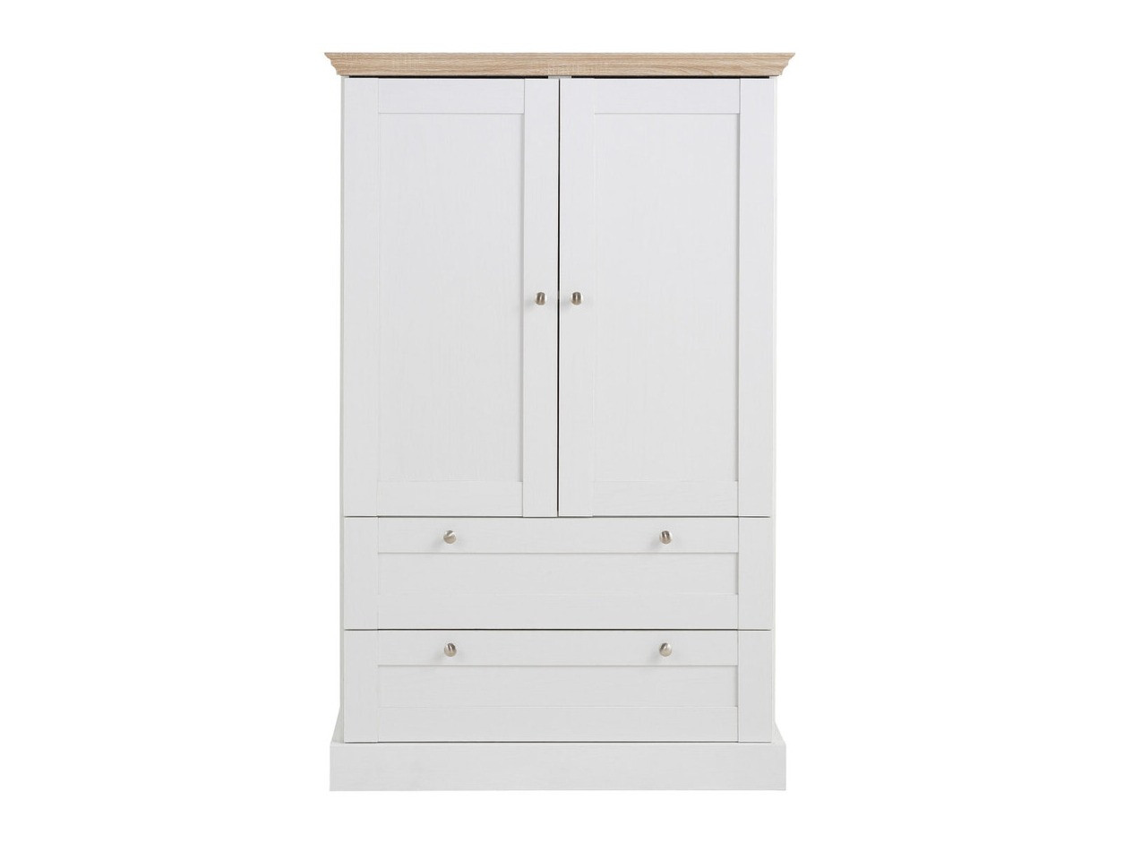 Cómoda Lirveri 102 (Blanco + Roble claro)